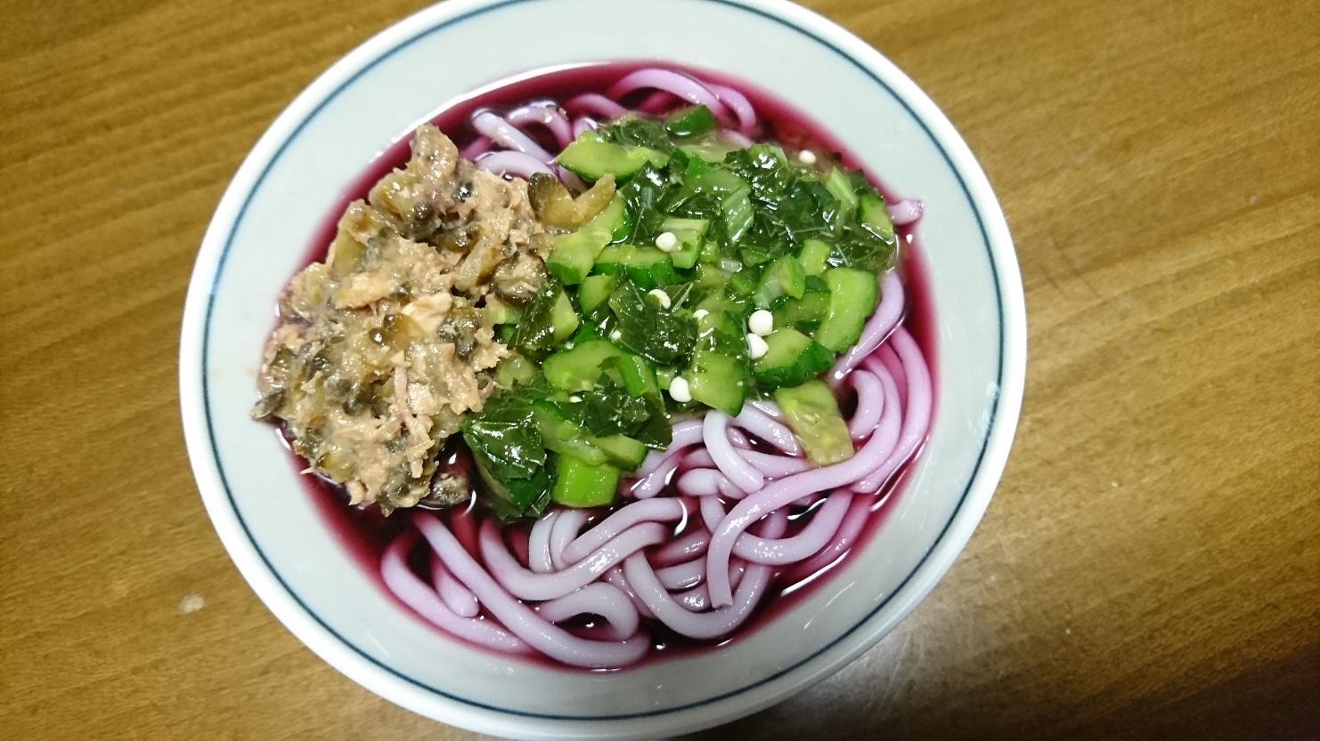 本日のグロ飯 うどん 日々メモざっき